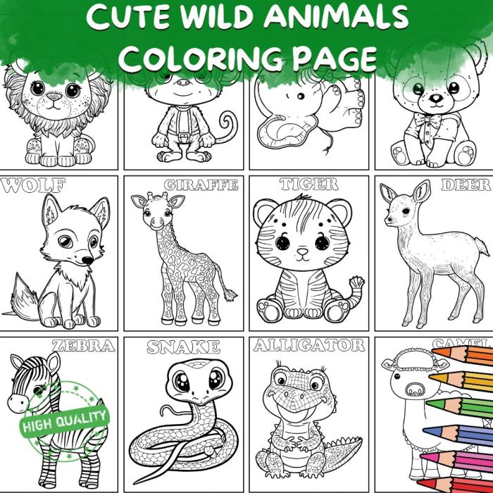 Dessert animal coloring sheet