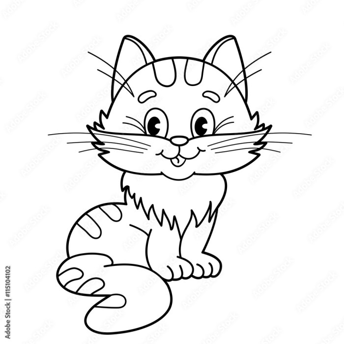 Cartoon cat coloring book