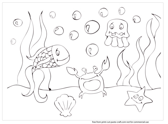 Deep sea animal coloring pages