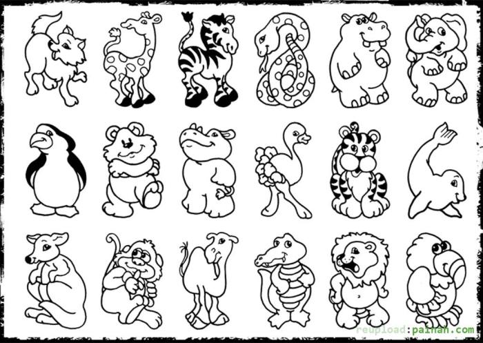 Coloring pages for 4k kids animals