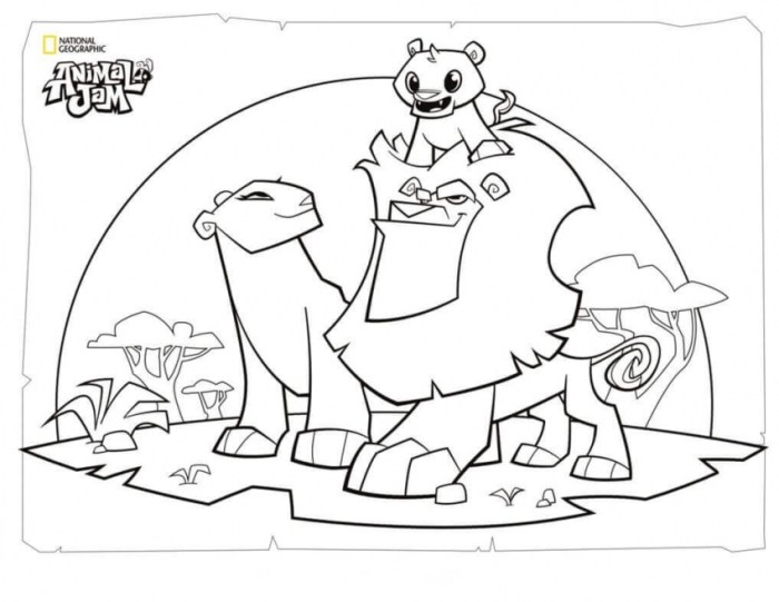 Free printable coloring pictures of animal jam