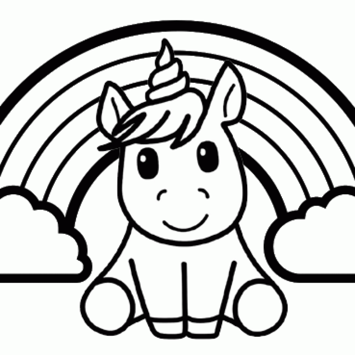 Coloring page of anima unicorn