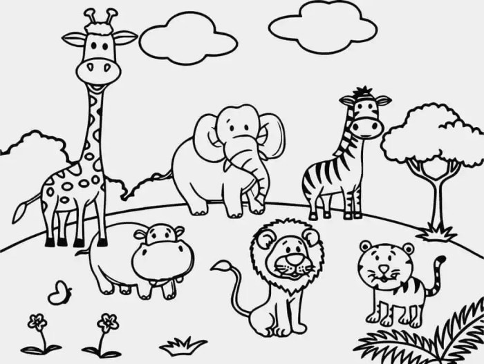 Free zoo animal coloring sheets