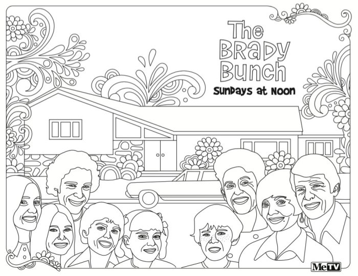 Brady bunch coloring book