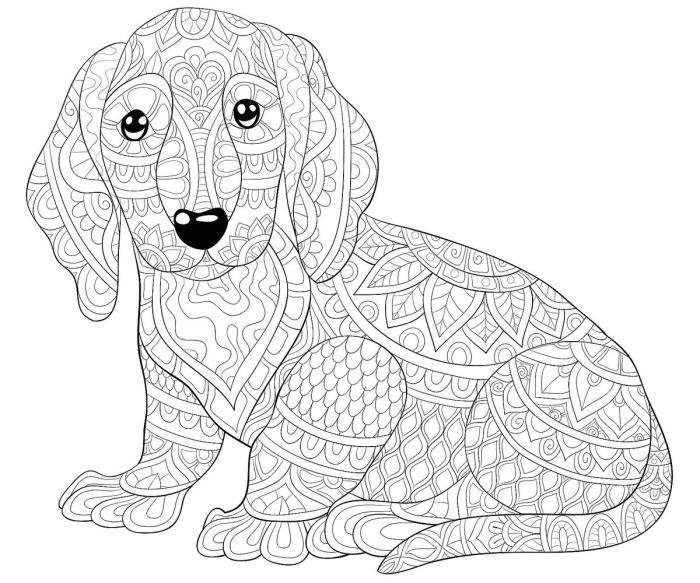 Dog face animal printable for kids coloring