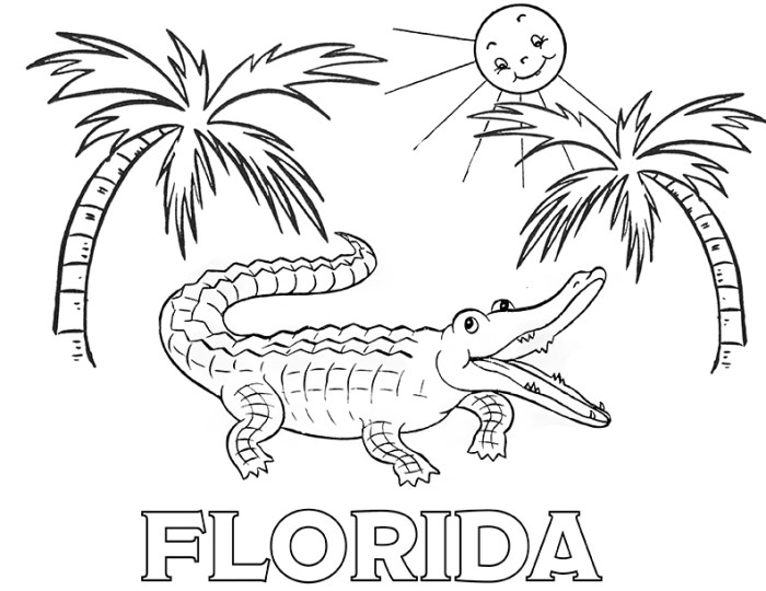 Florida animal coloring page