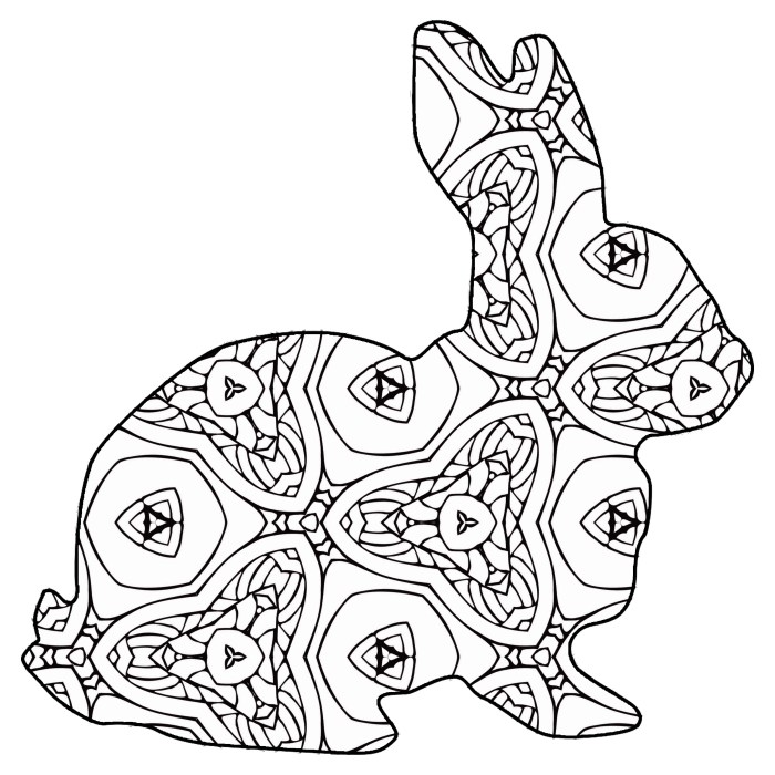 Geometric design animals coloring pages