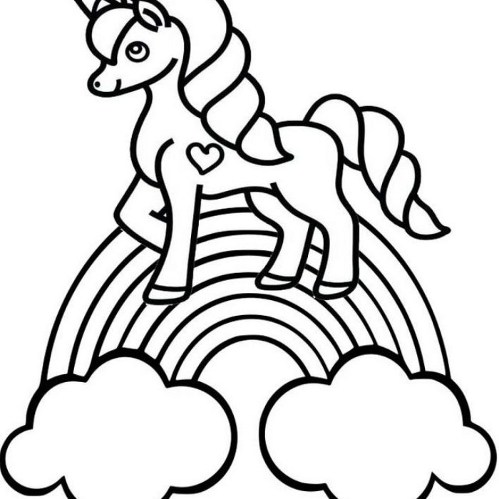 Coloring page of anima unicorn