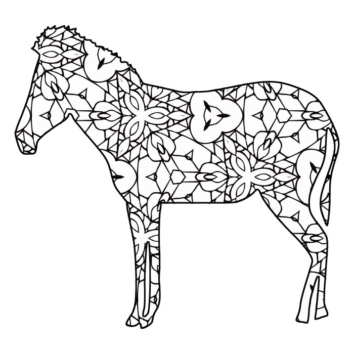 Geometric design animals coloring pages