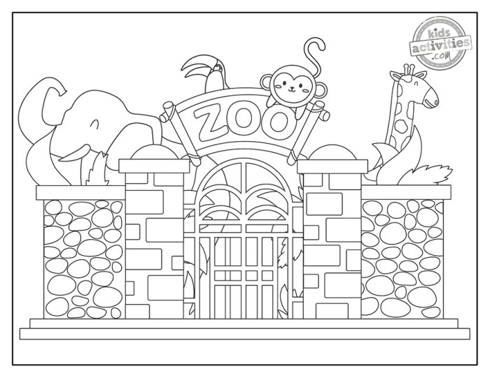 Free zoo animal coloring sheets