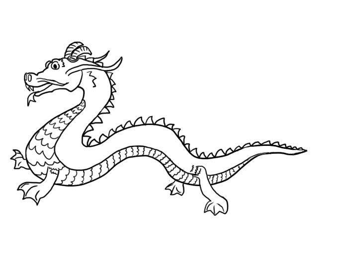 Chinese dragon coloring book