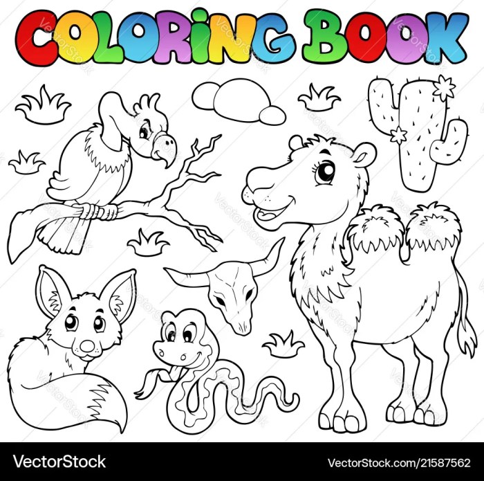 Dessert animal coloring sheet