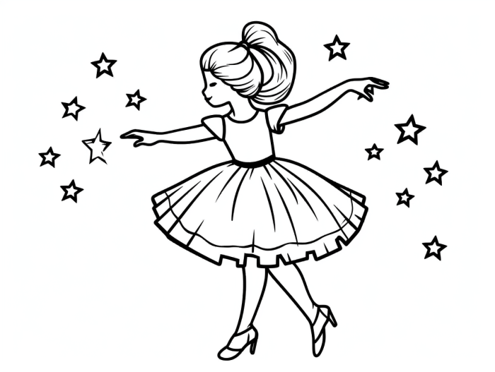 Dancing animals coloring page