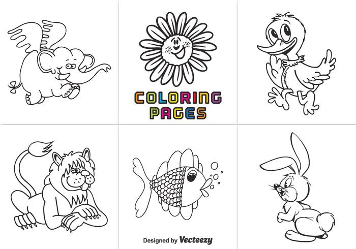 Coloring pages of animated pe