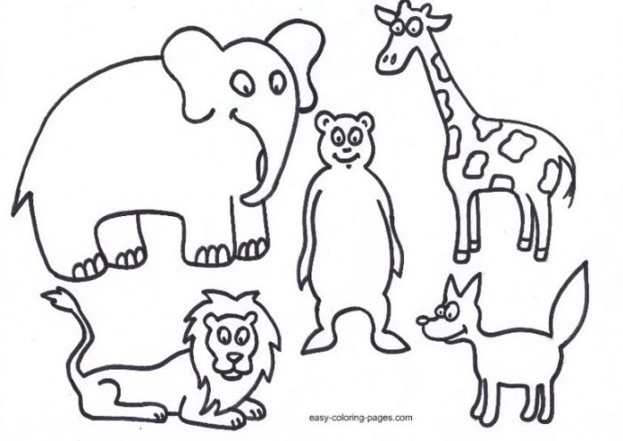 God made animals simple coloring pages