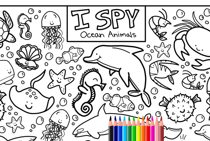 Ocean animals coloring pages printable