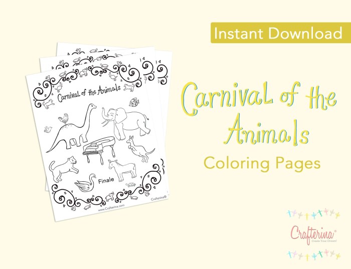 Carnival of the animals coloring book