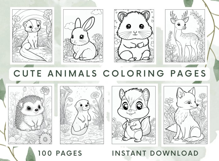 Animal coloring pictures to