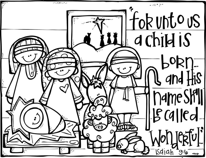 Christmas story coloring book printable