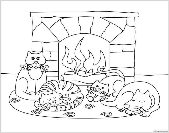 Winter animals coloring sheets