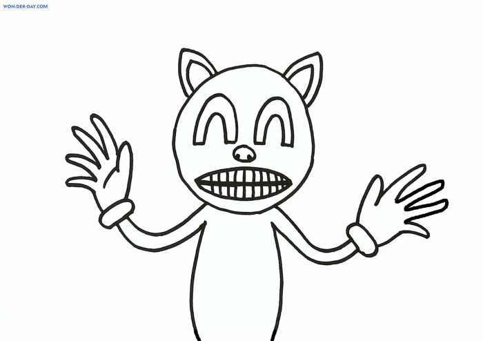 Cartoon cat coloring book