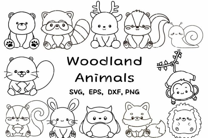 Fall animals coloring sheet