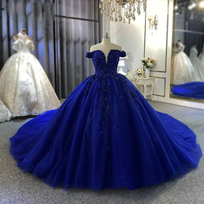 Black blue wedding dresses