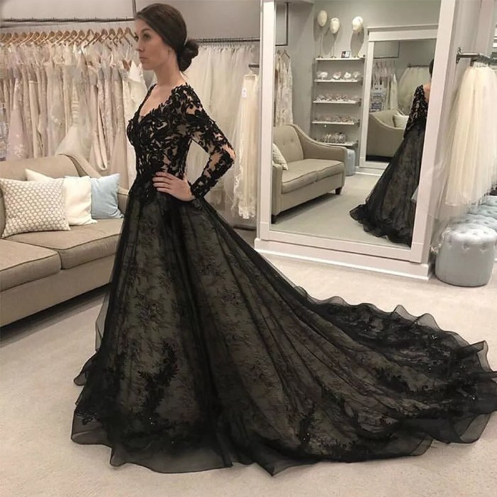 Black long dresses for wedding