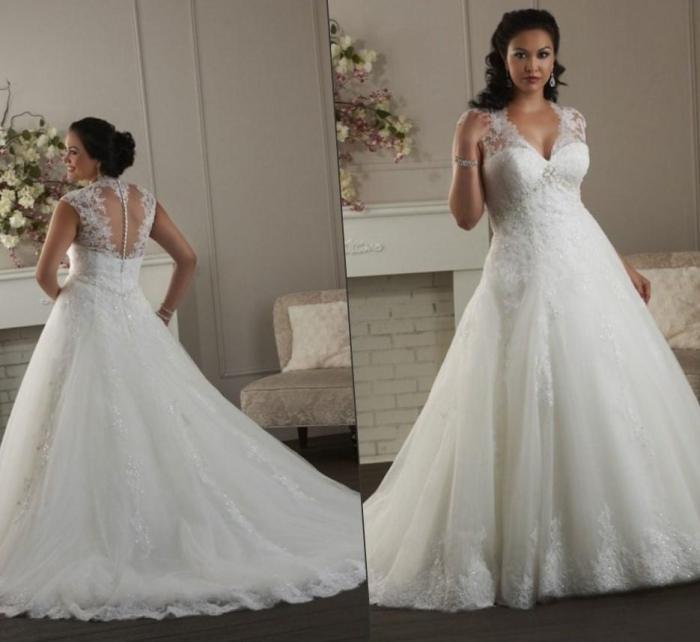 Cheap plus size wedding dress