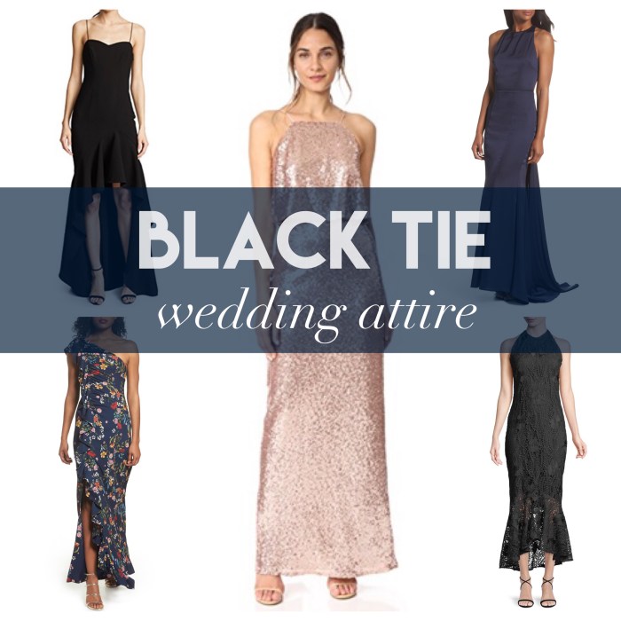 Black dress for black tie wedding