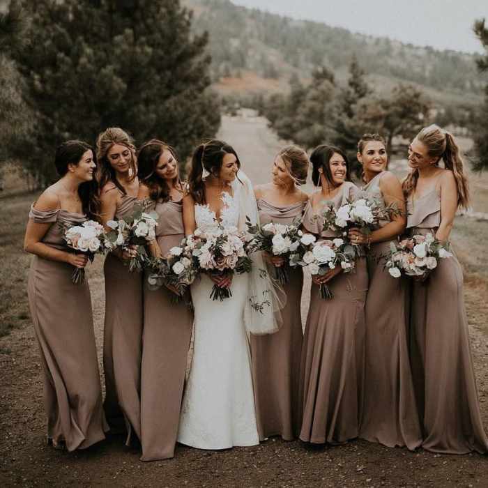 Chocolate dresses for wedding