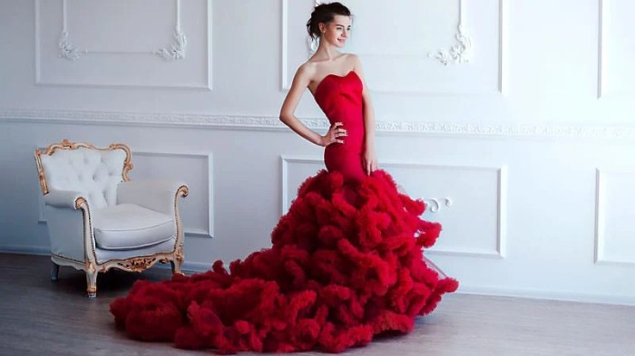 Beautiful red wedding dresses