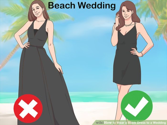 Can i wear black dress to a wedding