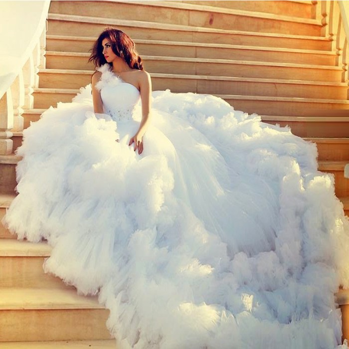 Blinged out plus size wedding dresses