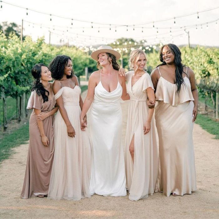 Champagne colored dresses for wedding