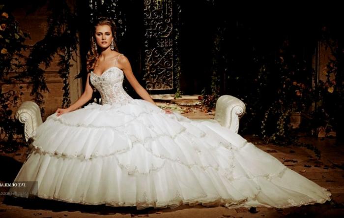 Blinged out plus size wedding dresses