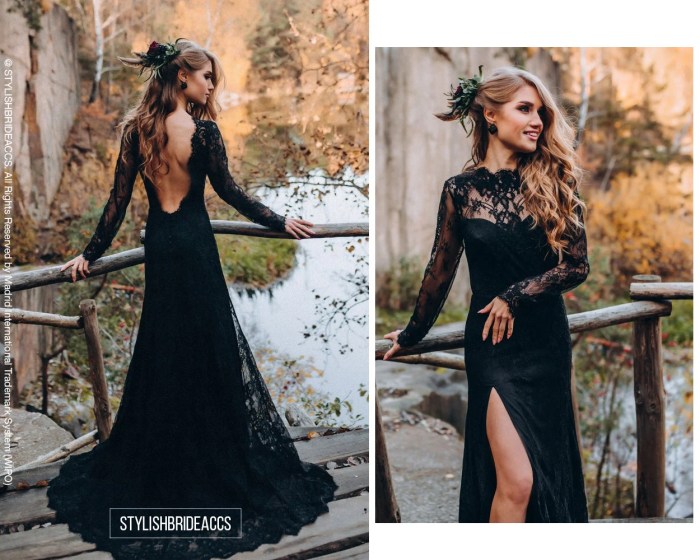 Beautiful black dresses for wedding