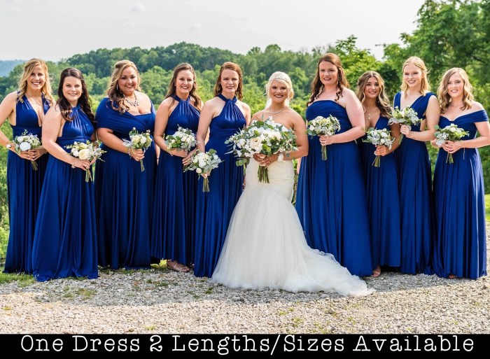 Black and royal blue wedding dress