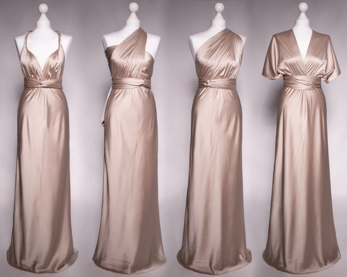 Champagne long dress for wedding