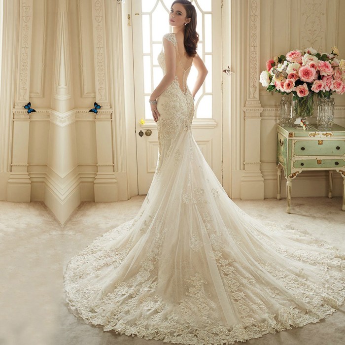 Wedding dresses without lace