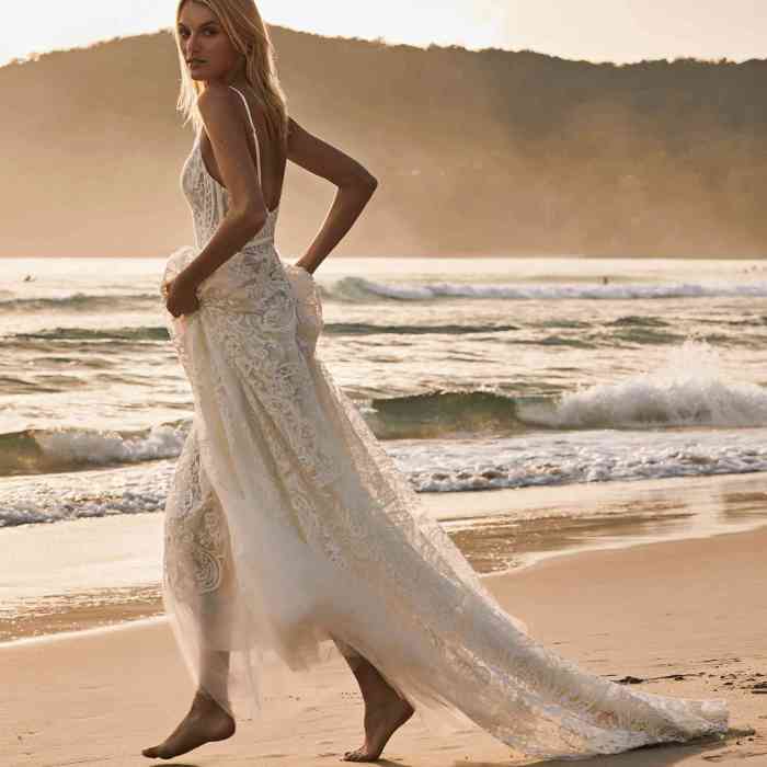 Wedding dresses floor dress length simple lace neck gown sleeveless line bridal chiffon informal sexy visit slide bride previous gowns