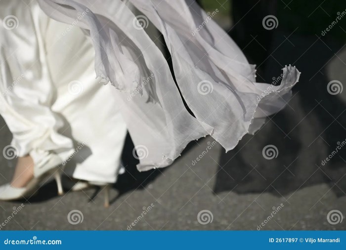 White flowy wedding dress