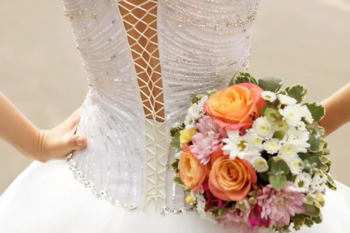 Black and white corset wedding dress